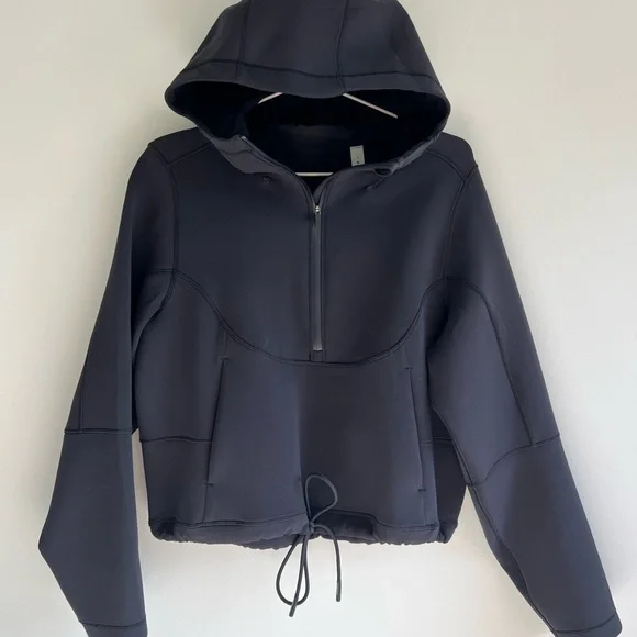 Lululemon Athletica Unleash Strength Black Cropped Hooded Jacket 4 Hoodie - Picture 1 of 8